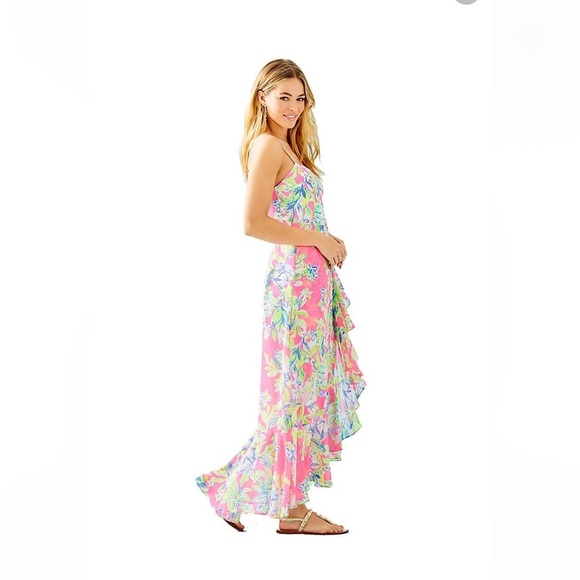 Lilly Pulitzer Anni Maxi Dress Size 2
Squeeze the Day 
High Low Ruffle - Picture 6 of 16